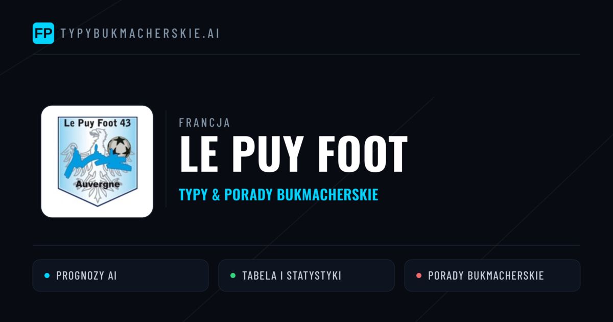 Le Puy Foot Typy i statystyki