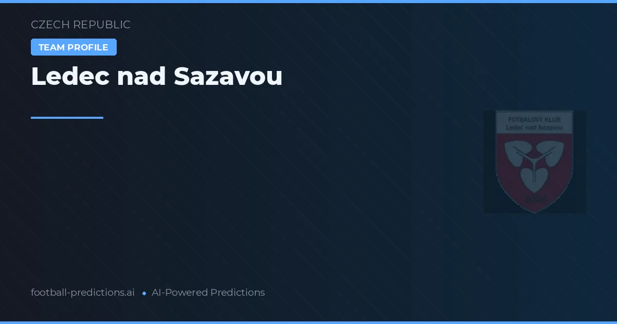 Ledec nad Sázavou Typy i statystyki