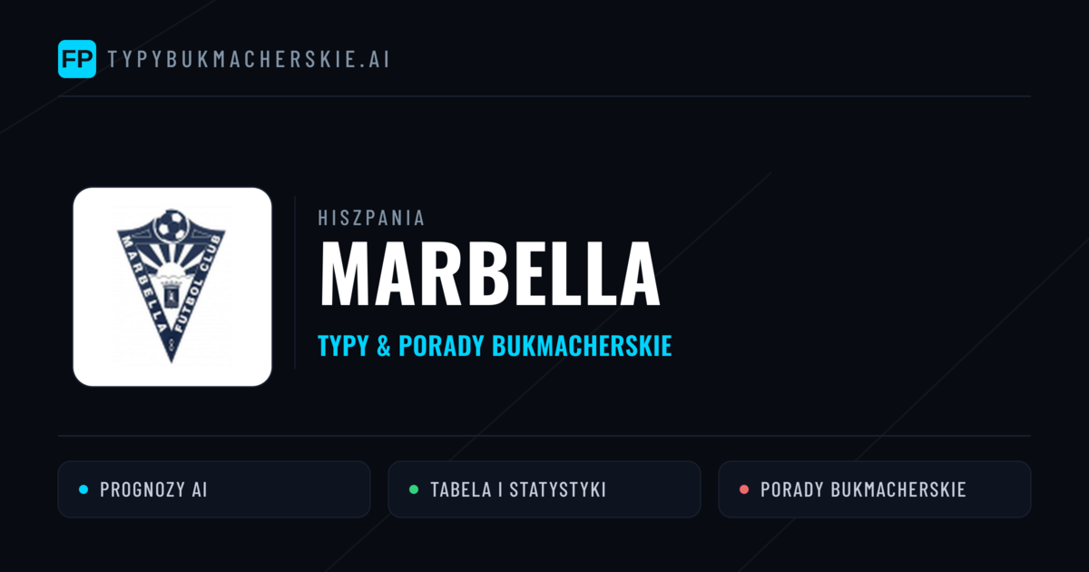 Marbella Typy i statystyki