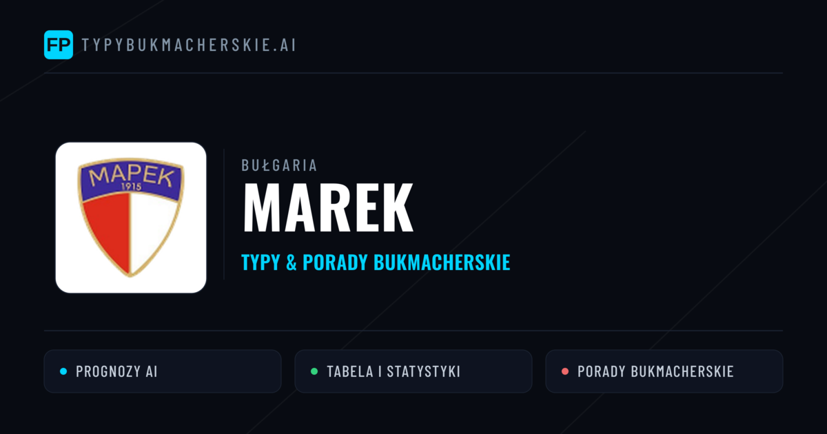 Marek Typy i statystyki