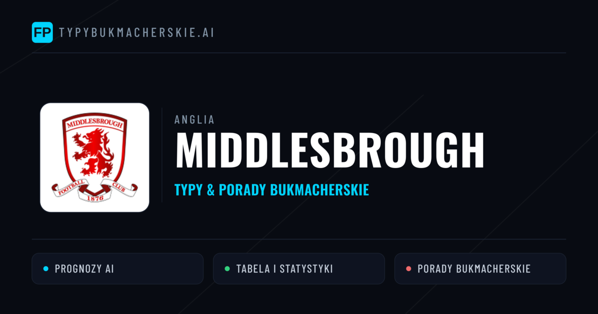Middlesbrough Typy i statystyki