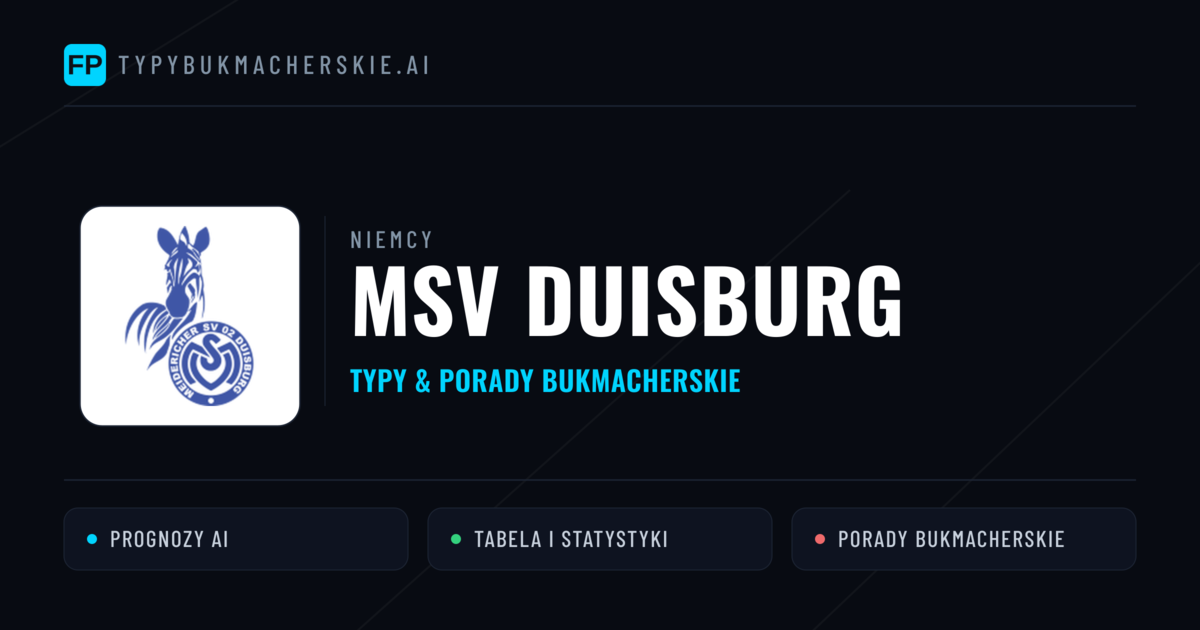 MSV Duisburg Typy i statystyki