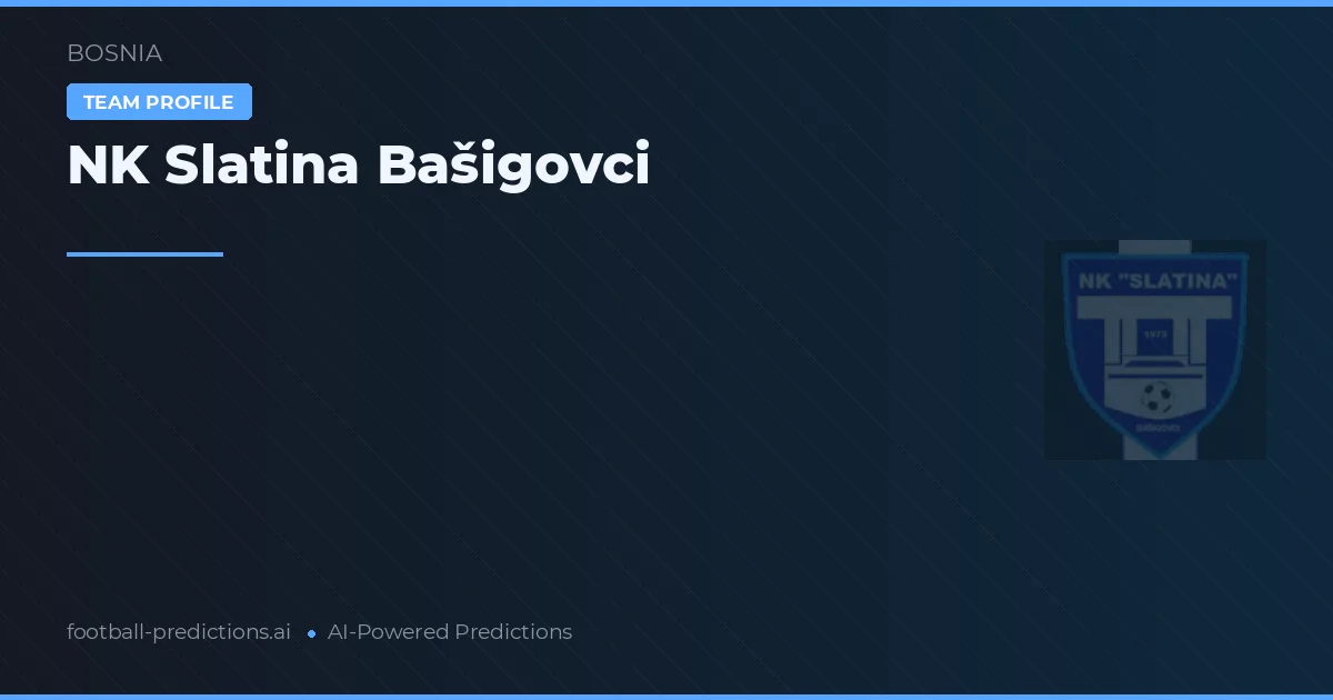 NK Slatina Bašigovci Typy i statystyki