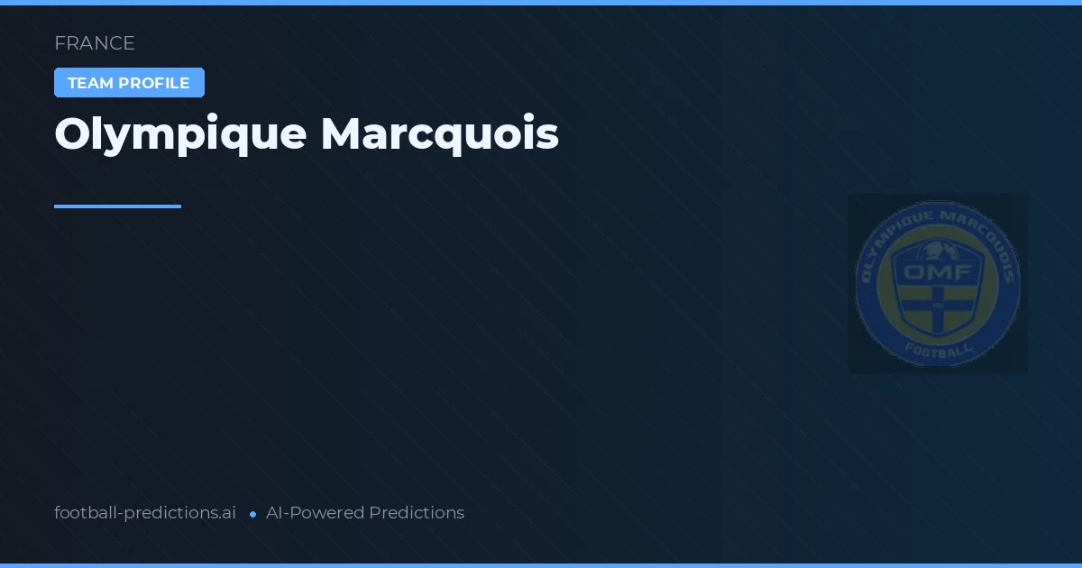 Olympique Marcquois Typy i statystyki