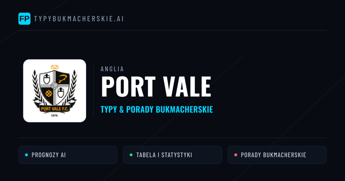 Port Vale Typy i statystyki