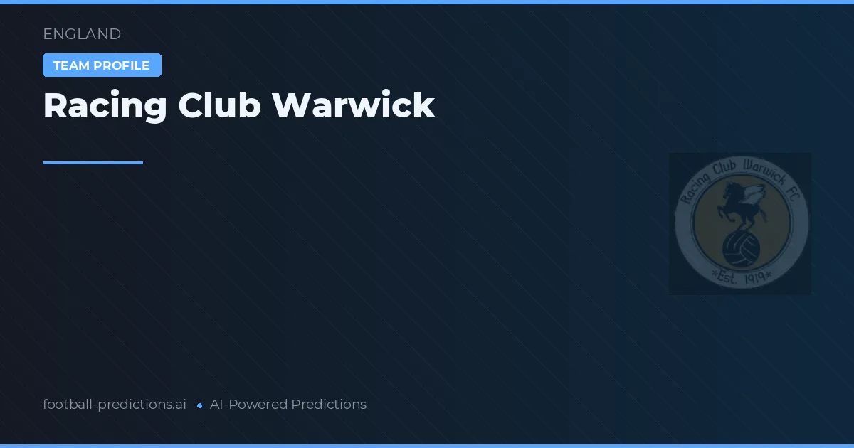 Racing Club Warwick Typy i statystyki