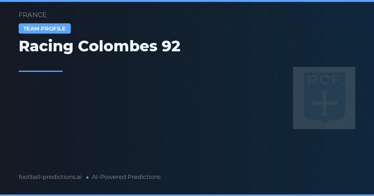 Racing Colombes 92 Typy i statystyki