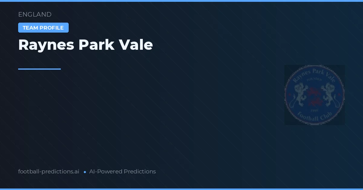 Raynes Park Vale Typy i statystyki