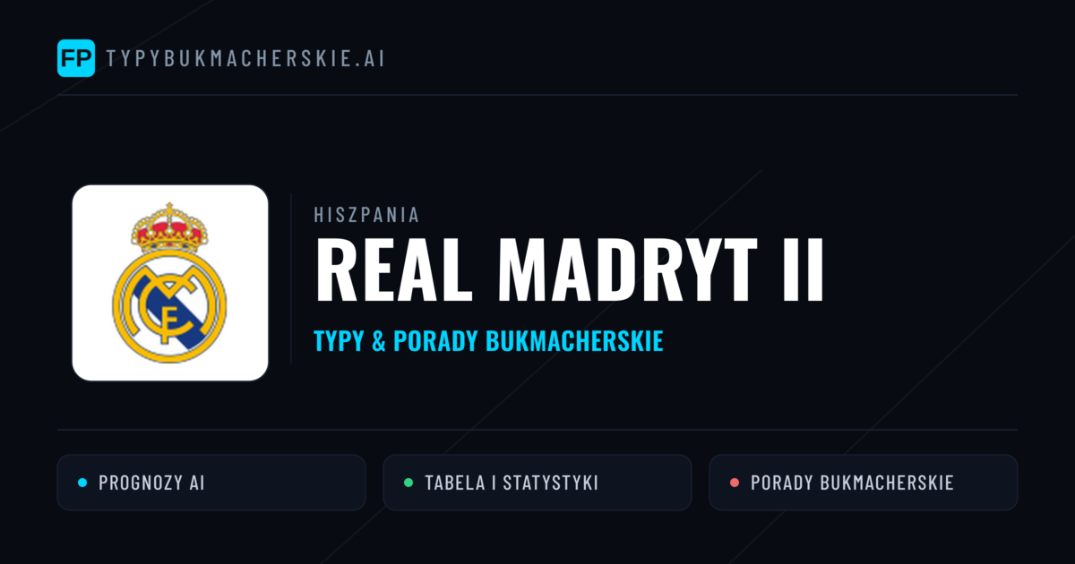 Real Madryt II Typy i statystyki