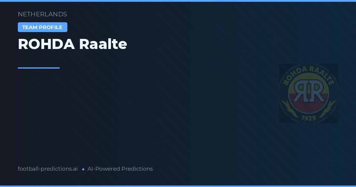 ROHDA Raalte Typy i statystyki