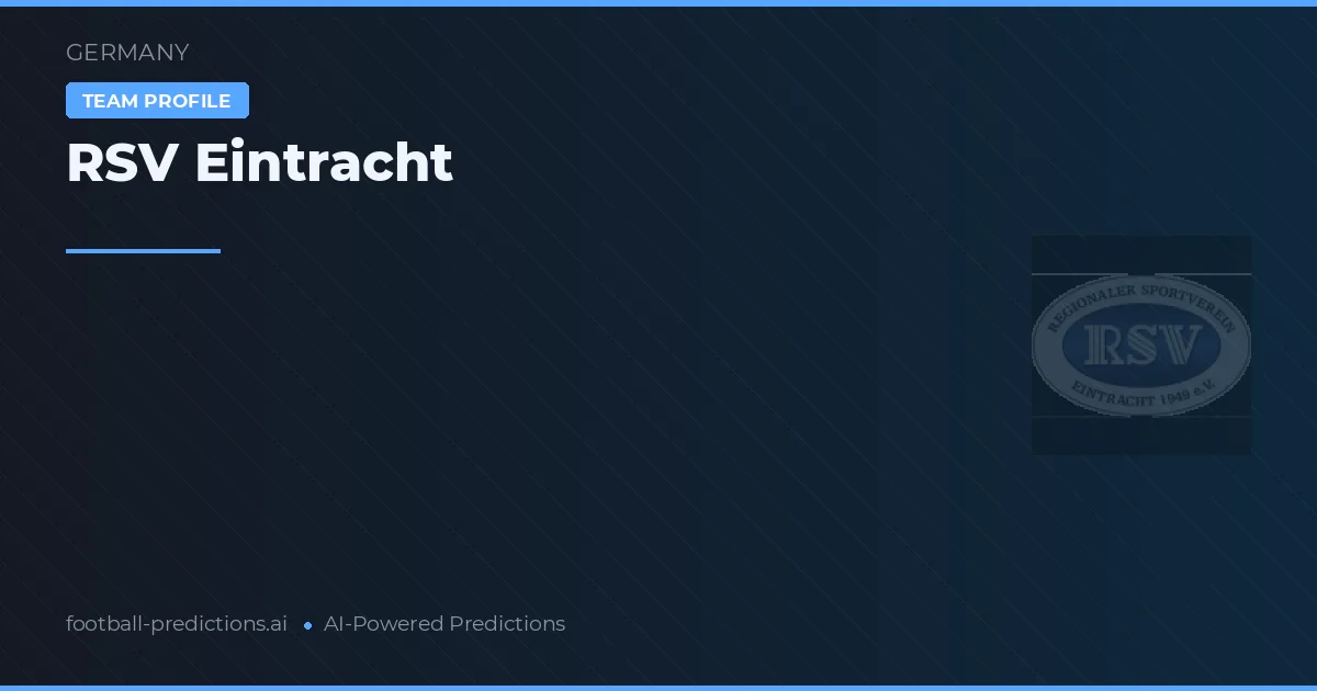 RSV Eintracht Typy i statystyki