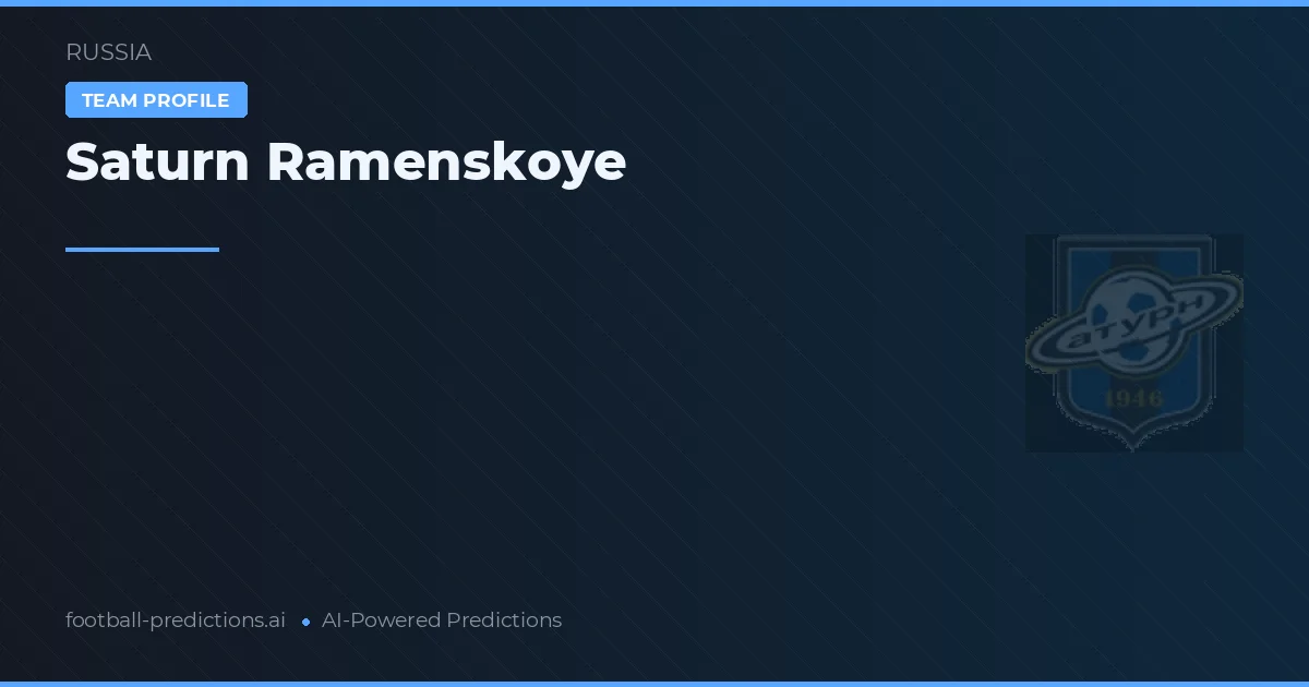 Saturn Ramenskoye Typy i statystyki