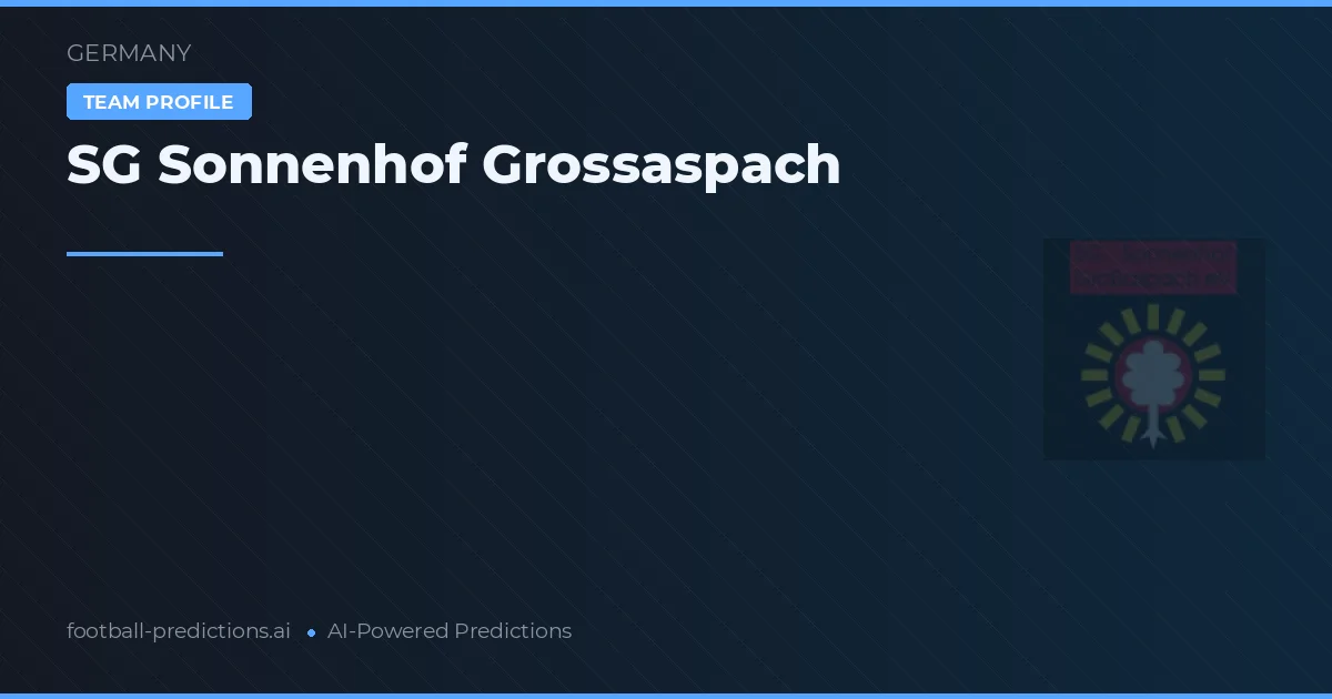 SG Sonnenhof Großaspach Typy i statystyki