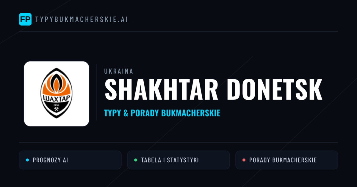 Shakhtar Donetsk Typy i statystyki