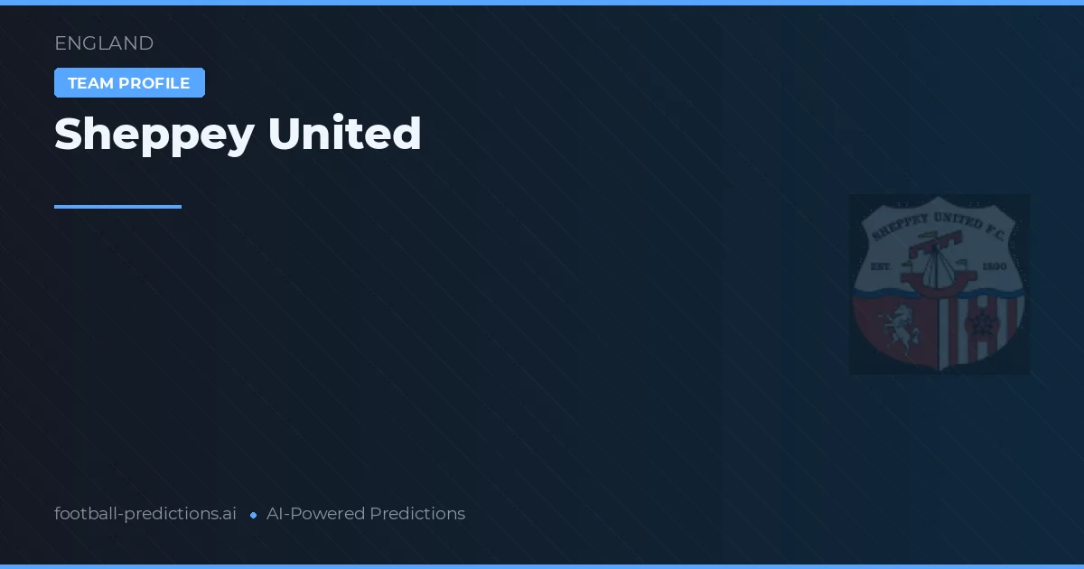 Sheppey United Typy i statystyki