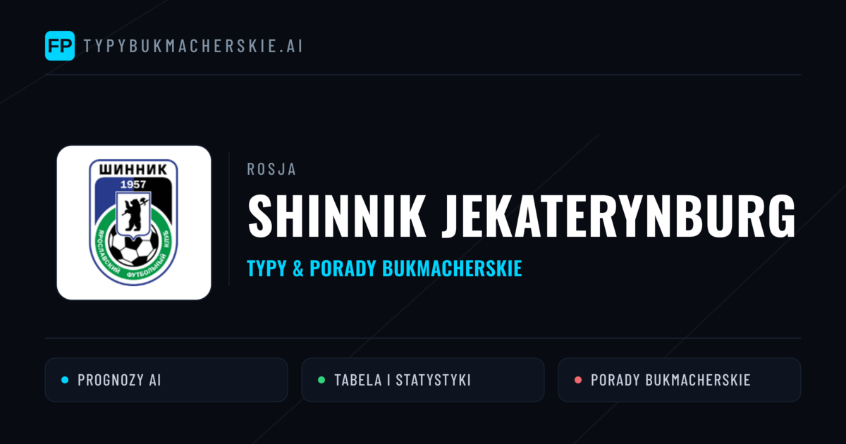 Shinnik Jekaterynburg Typy i statystyki