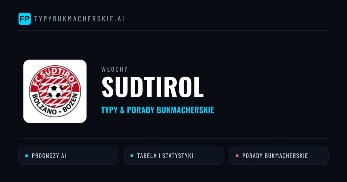 Sudtirol Typy i statystyki