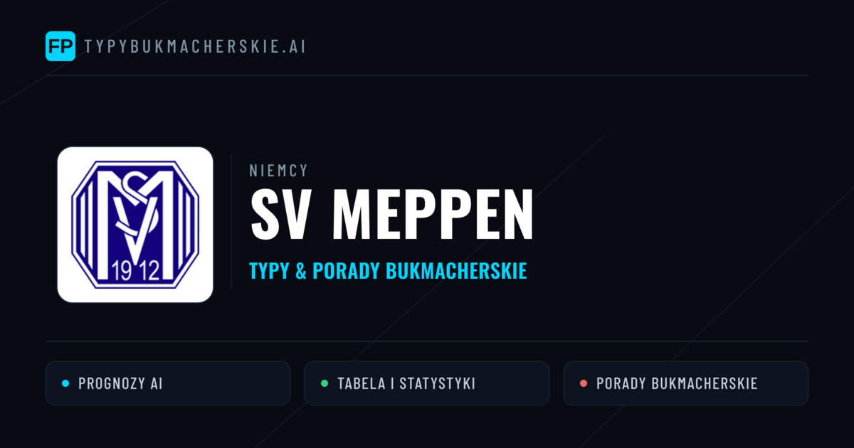 SV Meppen Typy i statystyki