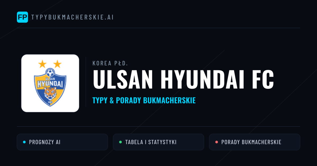 Ulsan Hyundai FC Typy i statystyki