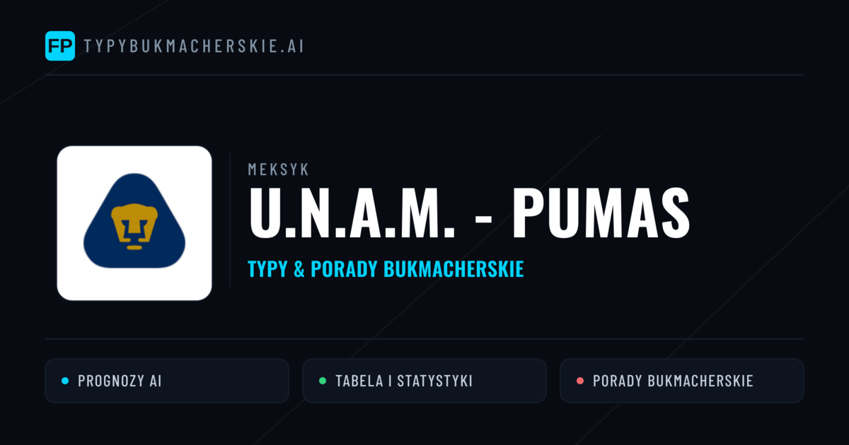 U.N.A.M. - Pumas Typy i statystyki