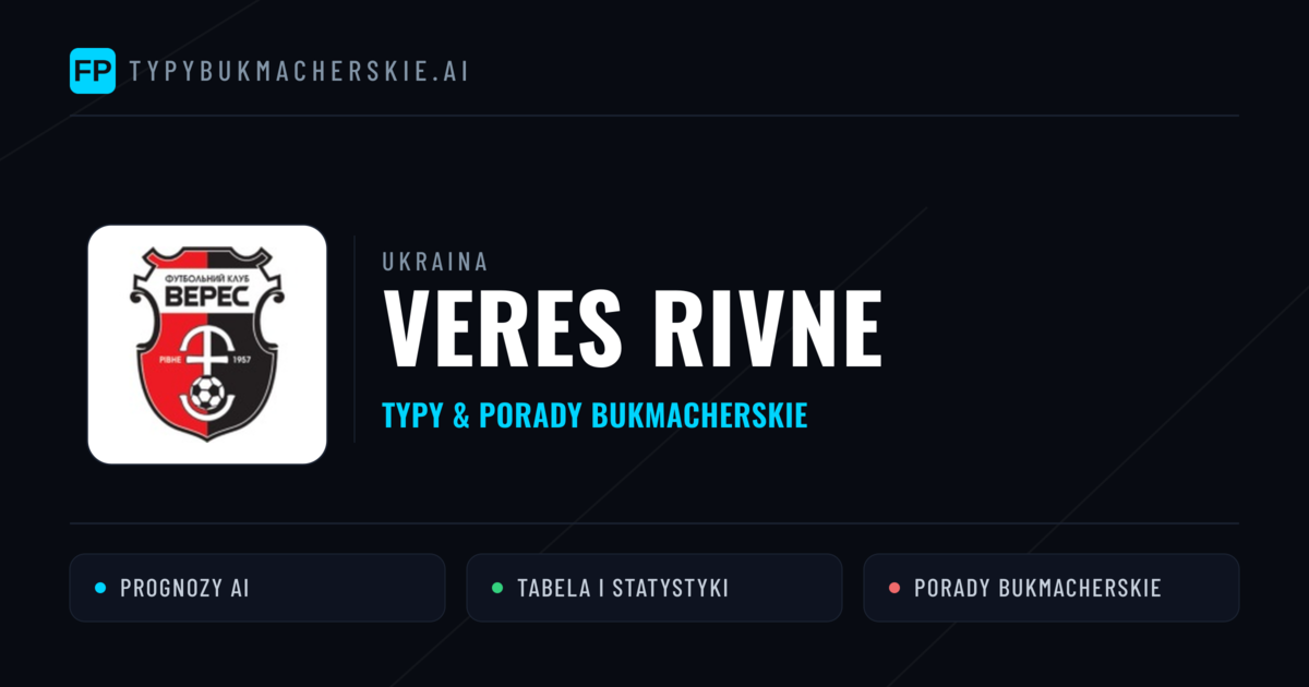 Veres Rivne Typy i statystyki